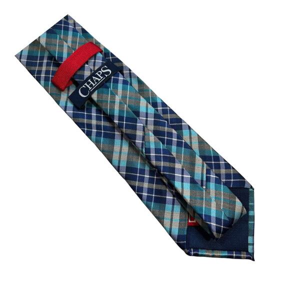 CHAPS Ralph Lauren Men's Silk Criss Cross Striped Tie - Picture 5 of 6